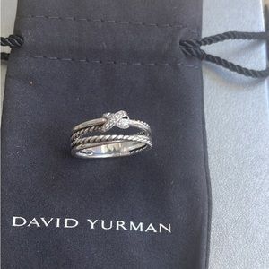 David Yurman  Sterling Silver Crossover Pave diamonds